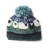 wool sheep 'baa' bobble hat in blue 