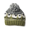 green baa sheep wool bobble hat