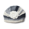 rib knit shell beanie hat in grey colours