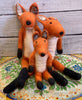 sitting fox felt animal