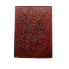 star mandala leather journal top view