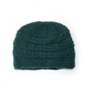 fair trade wool beanie hat in teal with contrast rib detail