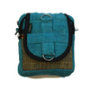 turquoise hemp shoulder bag from nepal
