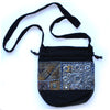 open view fair trade cotton bag featuring zari textile brocade, sourced from india