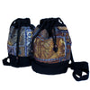 two zari brocade bags showing an example of design styles