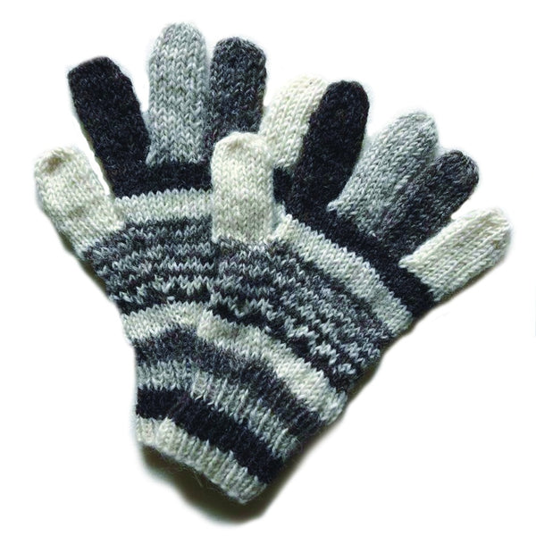 nordic knit wool gloves