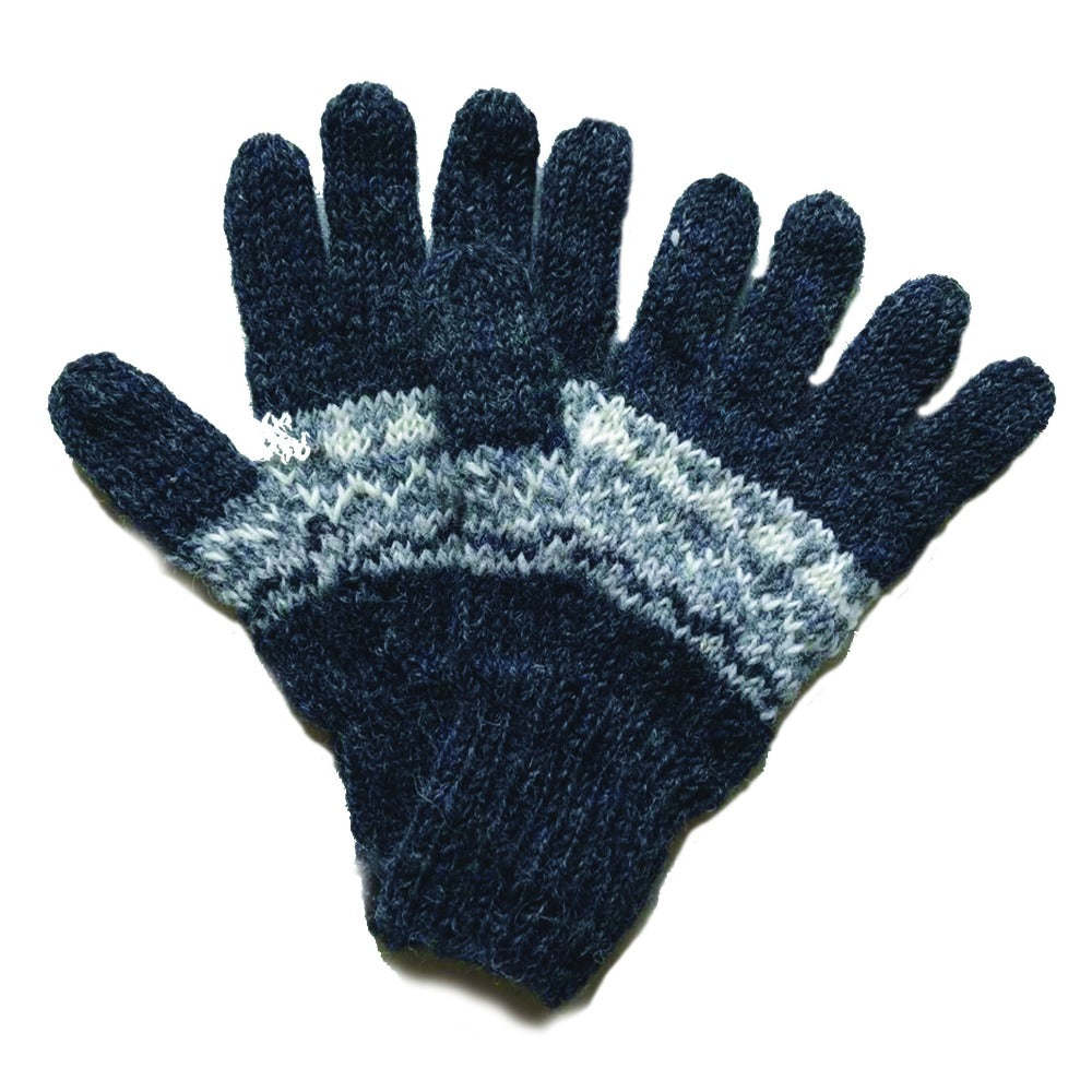 nordic knit wool gloves