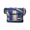 fair trade lightning striped gehri cotton zip top shoulder bag from Nepal
